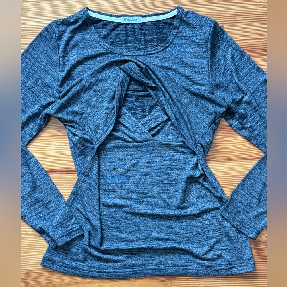 Bearsland Nursing shirt, charcoal grey